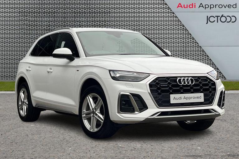 Used 2021 AUDI Q5 2.0 TDI 40 S line SUV 5dr Diesel S Tronic quattro Euro 6 (s/s) (204 ps) White at JCT600