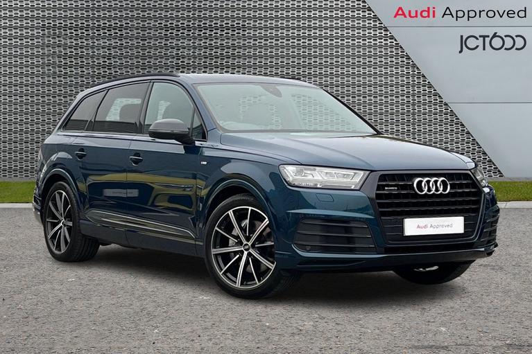 Used 2019 Audi Q7 3.0 TDI V6 50 Black Edition SUV 5dr Diesel Tiptronic quattro Euro 6 (s/s) (286 ps) Blue at JCT600