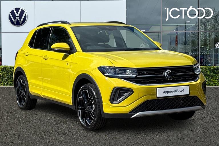 Used 2026 VOLKSWAGEN T-Cross 1.0 TSI R-Line SUV 5dr Petrol Manual Euro 6 (s/s) (115 ps) Yellow at JCT600