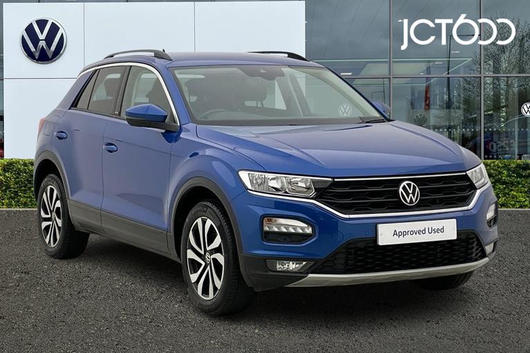 Used 2021 VOLKSWAGEN T-Roc 1.0 TSI Active SUV 5dr Petrol Manual Euro 6 (s/s) (110 ps) Blue at JCT600