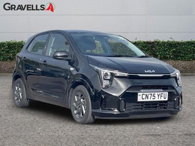 Used 2025 Kia PICANTO 1.0 2 Hatchback 5dr Petrol Manual Euro 6 (s/s) (62 bhp) midnight black at Gravells