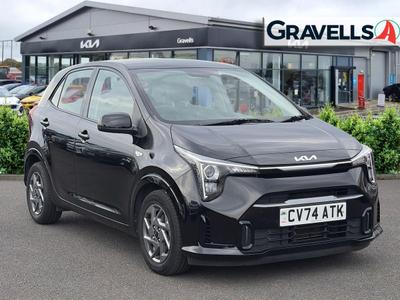 Used 2024 Kia PICANTO 1.0 2 Hatchback 5dr Petrol Manual Euro 6 (s/s) (62 bhp) midnight black at Gravells