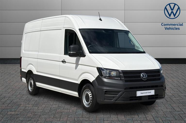 Used 2024 VOLKSWAGEN Crafter 2.0 TDI CR35 Commerce Panel Van 5dr Diesel Manual FWD MWB High Roof Euro 6 (s/s) (140 ps) White at JCT600