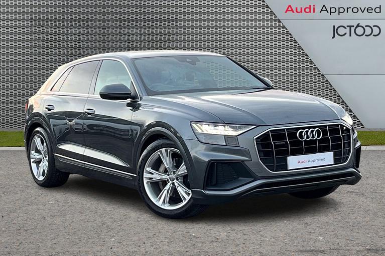 Used 2018 Audi Q8 3.0 TDI V6 50 S line SUV 5dr Diesel Tiptronic quattro Euro 6 (s/s) (286 ps) Daytona grey at JCT600