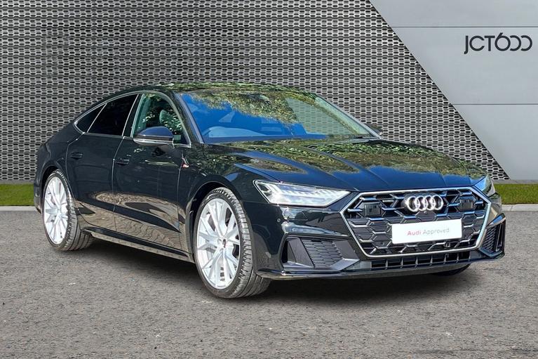 Used 2024 AUDI A7 2.0 TDI 40 S line Sportback 5dr Diesel S Tronic quattro Euro 6 (s/s) (204 ps) Mythos black, metallic at JCT600