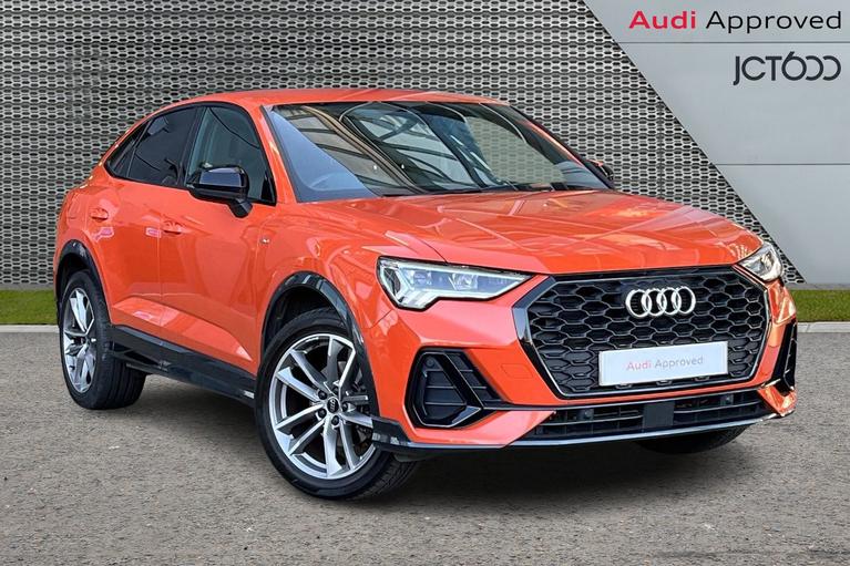 Used 2021 Audi Q3 2.0 TDI 35 Black Edition Sportback 5dr Diesel Manual Euro 6 (s/s) (150 ps) Orange at JCT600