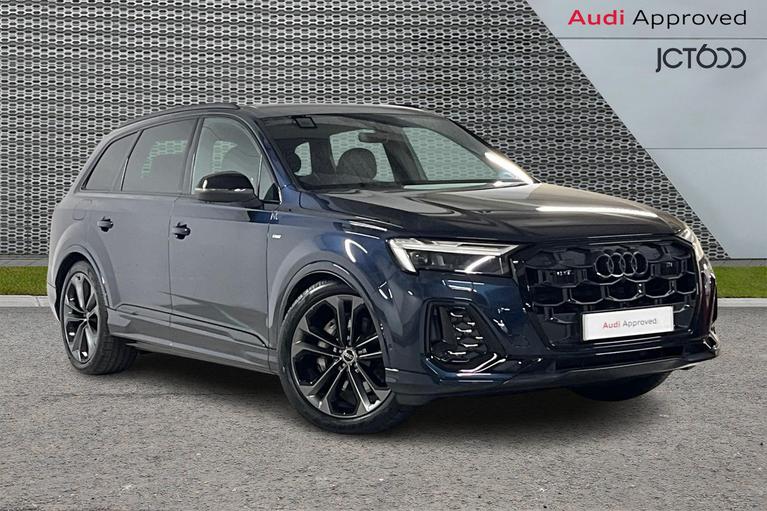 Used 2025 AUDI Q7 3.0 TDI V6 50 Black Edition SUV 5dr Diesel Tiptronic quattro Euro 6 (s/s) (286 ps) Blue at JCT600