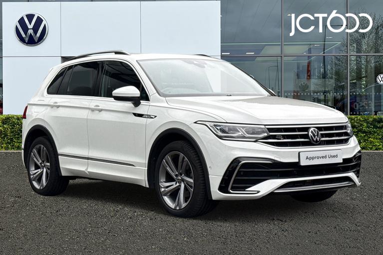 Used 2024 VOLKSWAGEN Tiguan 1.5 TSI R-Line Edition SUV 5dr Petrol DSG Euro 6 (s/s) (150 ps) White at JCT600
