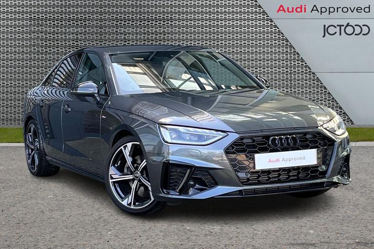 Used 2024 AUDI A4 2.0 TFSI 35 Black Edition Saloon 4dr Petrol S Tronic Euro 6 (s/s) (150 ps) Grey at JCT600