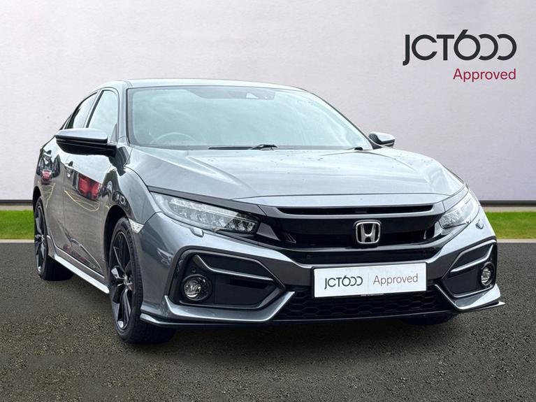 Used 2021 HONDA Civic 1.5 VTEC Turbo Sport 5dr CVT Grey at JCT600