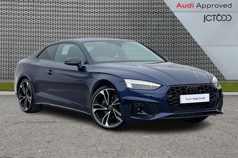 Used 2023 AUDI A5 2.0 TFSI 35 Black Edition Coupe 2dr Petrol S Tronic Euro 6 (s/s) (150 ps) Blue at JCT600