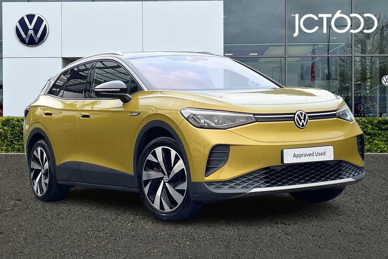 Used 2021 VOLKSWAGEN ID.4 Pro Performance 77kWh 1ST Edition SUV 5dr Electric Auto (204 ps) Yellow at JCT600