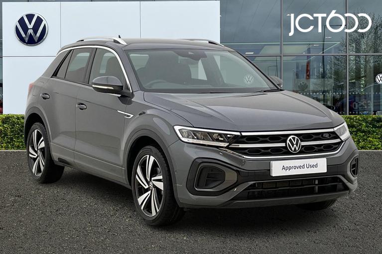 Used 2023 VOLKSWAGEN T-Roc 1.5 TSI R-Line SUV 5dr Petrol Manual Euro 6 (s/s) (150 ps) Grey at JCT600