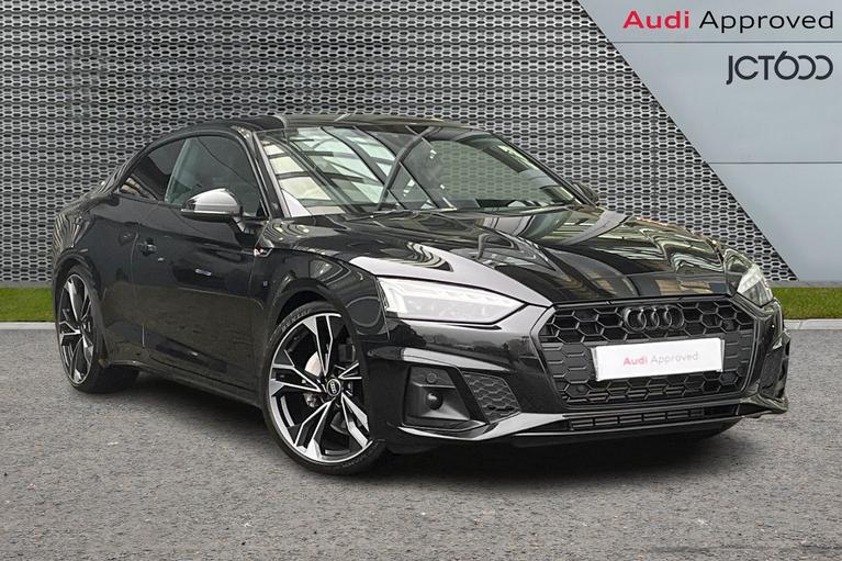 Used 2022 Audi A5 2.0 TFSI 40 Black Edition Coupe 2dr Petrol S Tronic Euro 6 (s/s) (204 ps) Black at JCT600