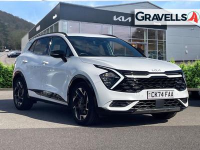 Used 2024 Kia SPORTAGE 1.6 T-GDi MHEV GT-Line SUV 5dr Petrol Hybrid Manual Euro 6 (s/s) (157 bhp) fusion white at Gravells