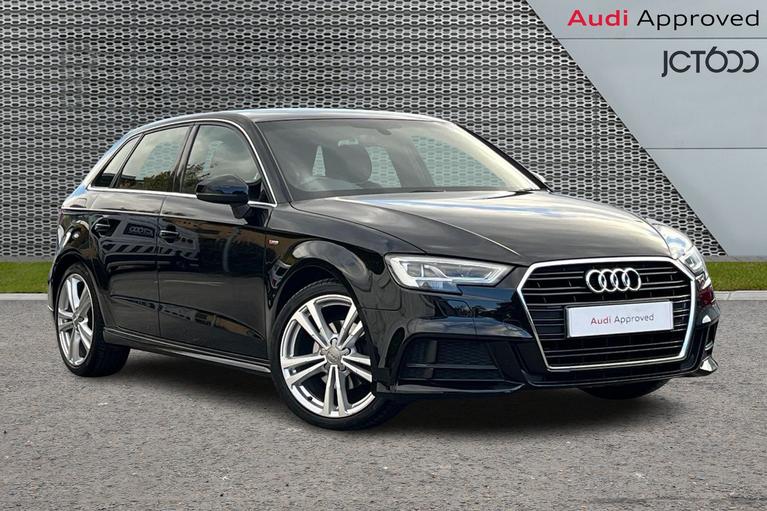 Used 2018 AUDI A3 1.5 TFSI CoD S line Sportback 5dr Petrol Manual Euro 6 (s/s) (150 ps) Black at JCT600