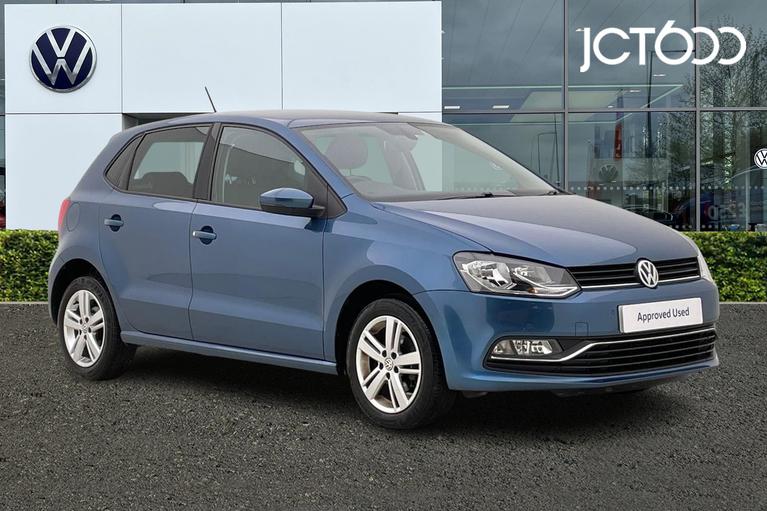 Used 2017 VOLKSWAGEN Polo 1.2 TSI BlueMotion Tech Match Edition Hatchback 5dr Petrol Manual Euro 6 (s/s) (90 ps) Blue Silk at JCT600