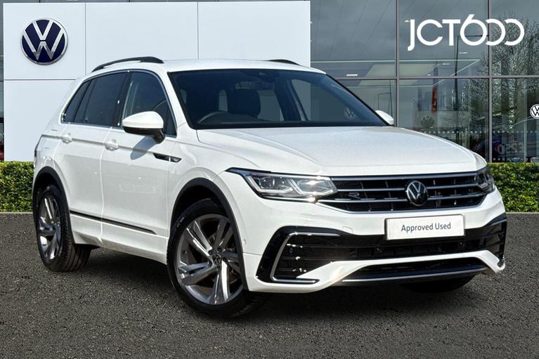 Used 2024 VOLKSWAGEN Tiguan 1.5 TSI R-Line Edition SUV 5dr Petrol DSG Euro 6 (s/s) (150 ps) Pure White at JCT600
