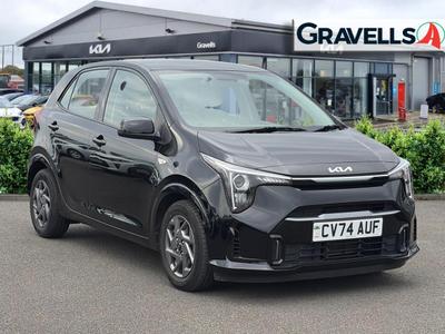 Used 2024 Kia PICANTO 1.0 2 Hatchback 5dr Petrol Manual Euro 6 (s/s) (62 bhp) midnight black at Gravells