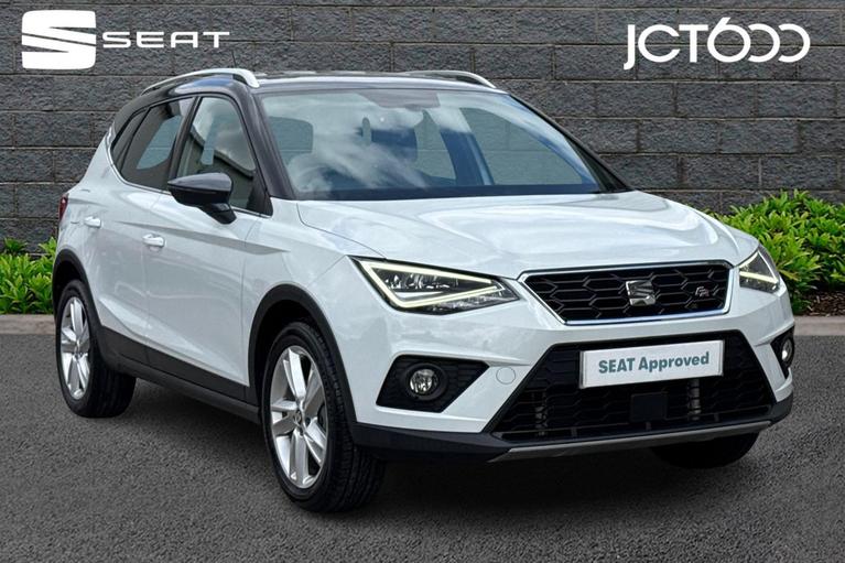 Used 2021 SEAT Arona 1.0 TSI FR SUV 5dr Petrol DSG Euro 6 (s/s) (110 ps) Nevada White/Magnetic Grey Roof at JCT600