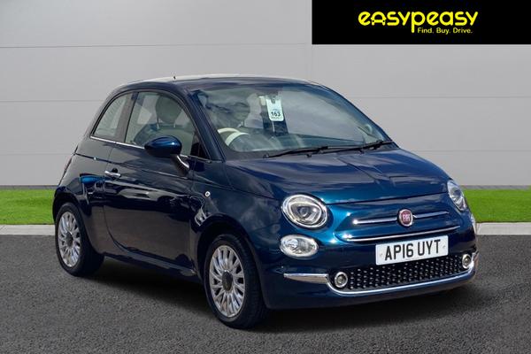 Used 2016 Fiat 500 1.2 Lounge 3dr Blue at easypeasy