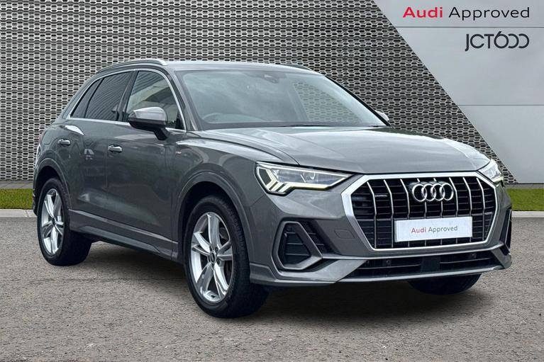 Used 2021 AUDI Q3 2.0 TDI 40 S line SUV 5dr Diesel S Tronic quattro Euro 6 (s/s) (200 ps) Grey at JCT600