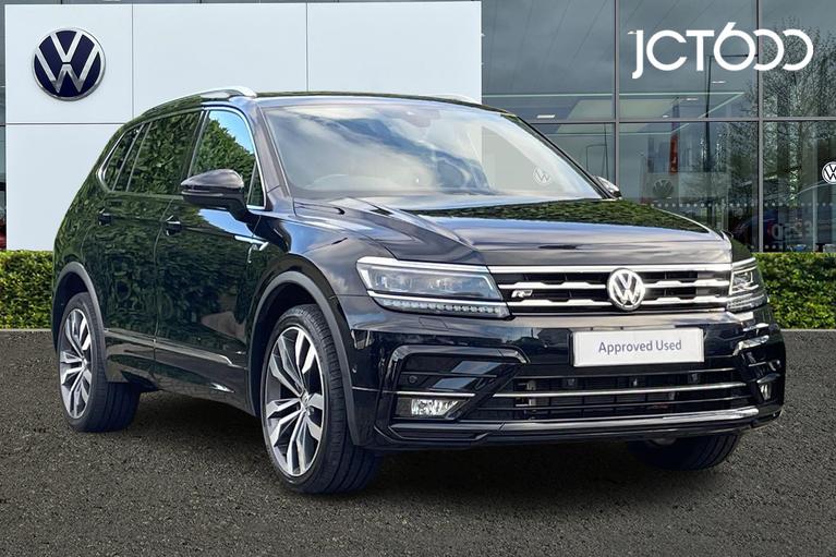 Used 2021 VOLKSWAGEN Tiguan Allspace R-Line Tech 1.5 TSI 2WD 150PS 7-Speed DSG Deep Black Pearl at JCT600