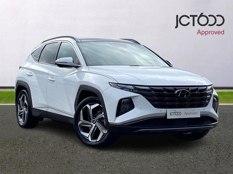 Used 2021 HYUNDAI Tucson 1.6 h T-GDi 13.8kWh Ultimate SUV 5dr Petrol Plug-in Hybrid Auto 4WD Euro 6 (s/s) (265 ps) White at JCT600