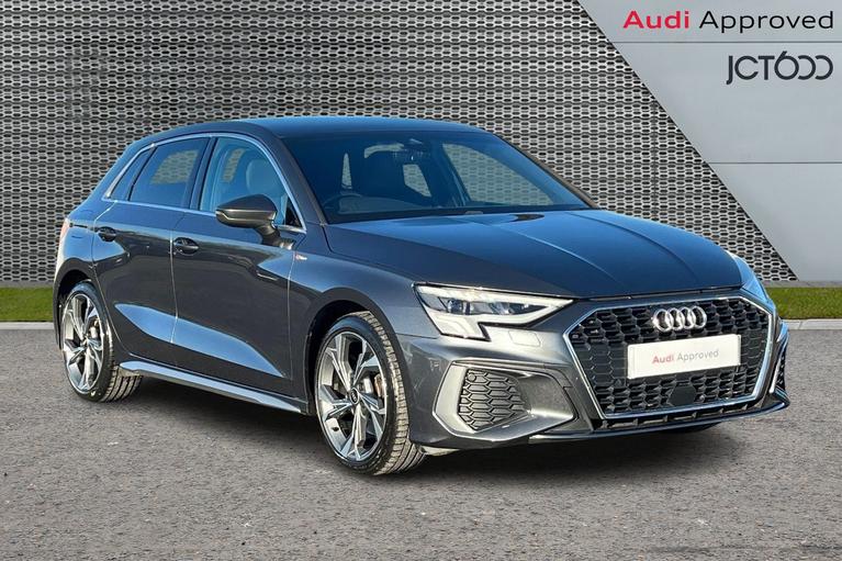 Used 2021 AUDI A3 35 TFSI S Line 5dr [Tech Pack] Daytona Grey Pearlescent at JCT600