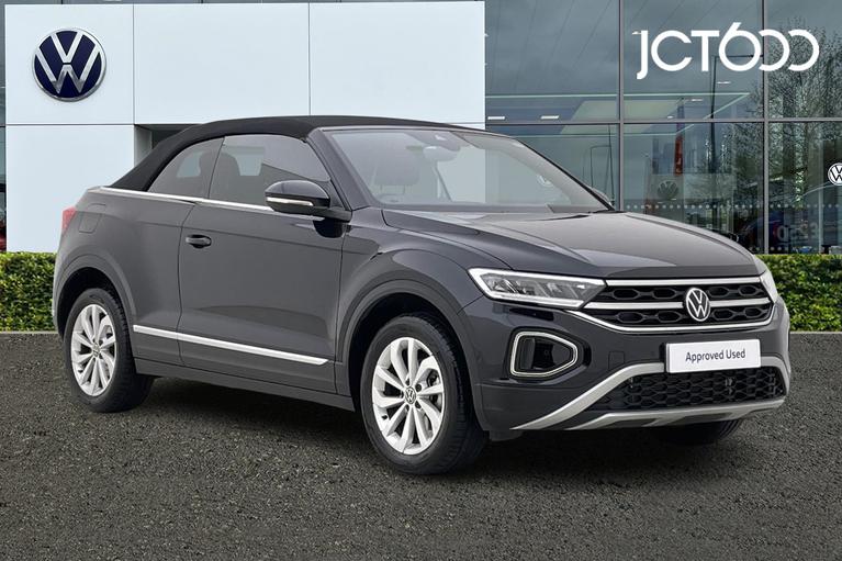 Used 2024 VOLKSWAGEN T-Roc 1.5 TSI Style Convertible 2dr Petrol DSG 2WD Euro 6 (s/s) (150 ps) Deep Black at JCT600