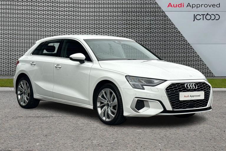 Used 2021 AUDI A3 1.0 TFSI 30 Sport Sportback 5dr Petrol Manual Euro 6 (s/s) (110 ps) White at JCT600