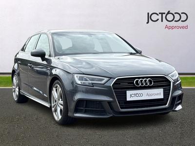 2020 AUDI A3 2.0 TFSI 40 S line Sportback 5dr Petrol S Tronic quattro Euro 6 (s/s) (190 ps) at JCT600