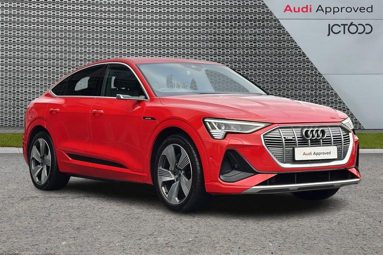 Used 2021 Audi e-tron 50 S line Sportback 5dr Electric Auto quattro 71.2kWh (11kW Charger) (313 ps) Red at JCT600
