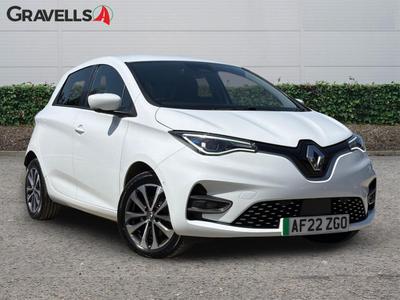 Used 2022 Renault ZOE R135 EV50 52kWh GT Line + Hatchback 5dr Electric Auto (Rapid Charge) (134 bhp) White at Gravells
