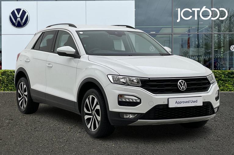 Used 2021 Volkswagen T-Roc 1.5 TSI EVO Active SUV 5dr Petrol Manual Euro 6 (s/s) (150 ps) Pure White at JCT600