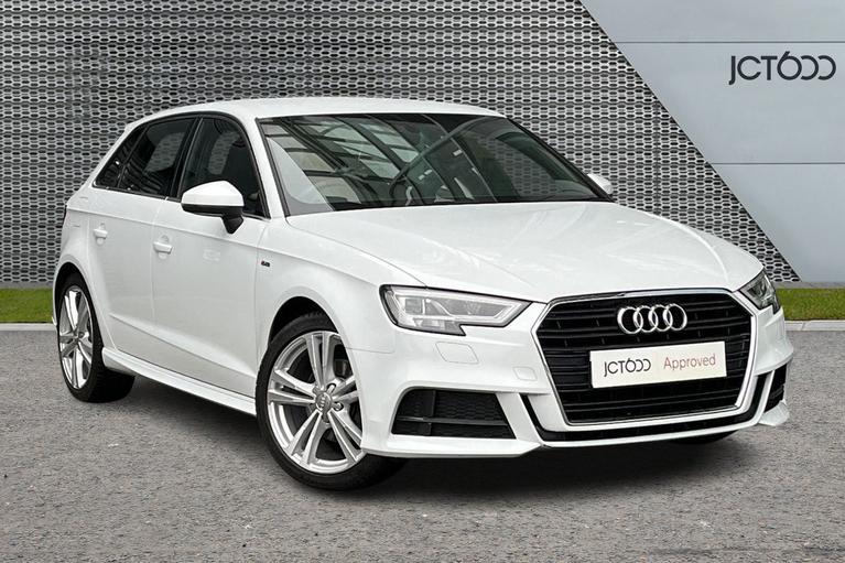 Used 2017 AUDI A3 1.6 TDI S line Sportback 5dr Diesel S Tronic Euro 6 (s/s) (110 ps) White at JCT600