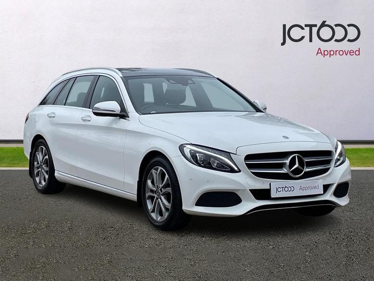 Used 2017 MERCEDES-BENZ C Class 2.0 C200 Sport (Premium) Estate 5dr Petrol G-Tronic+ Euro 6 (s/s) (184 ps) White at JCT600