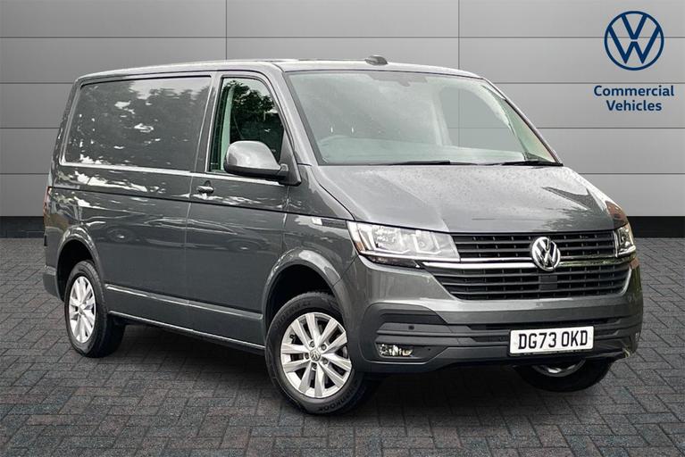 Used 2023 VOLKSWAGEN Transporter 2.0 TDI T28 Highline Panel Van 5dr Diesel Manual FWD SWB Euro 6 (s/s) (110 ps) Indium Grey at JCT600