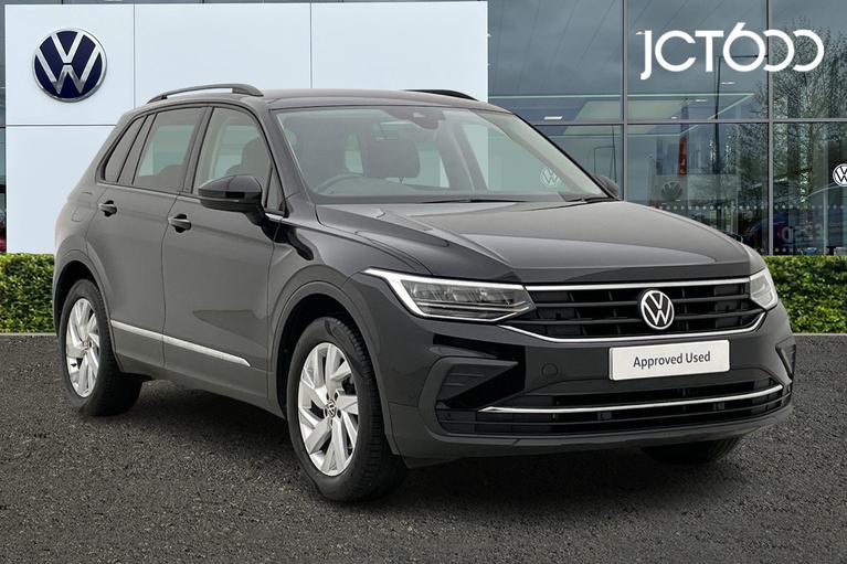 Used 2021 VOLKSWAGEN Tiguan 1.5 TSI Life SUV 5dr Petrol Manual Euro 6 (s/s) (150 ps) Deep Black at JCT600