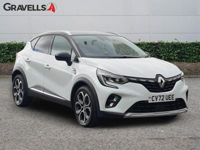 Used 2022 Renault CAPTUR 1.0 TCe techno SUV 5dr Petrol Manual Euro 6 (s/s) (90 ps) Arctic White with Diamond Blac at Gravells