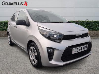 Used 2024 Kia PICANTO 1.0 1 Hatchback 5dr Petrol Manual Euro 6 (s/s) (66 bhp) Silver at Gravells