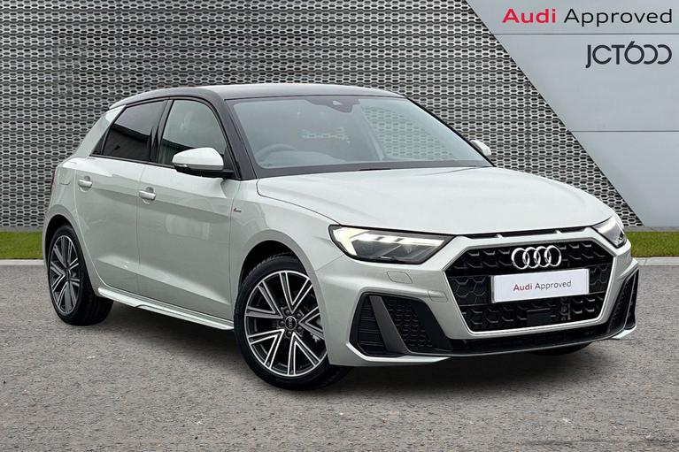 Used 2024 AUDI A1 1.0 TFSI 30 S line Sportback 5dr Petrol S Tronic Euro 6 (s/s) (116 ps) Dew silver, metallic Mythos black, metallic at JCT600