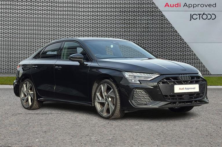 Used 2024 AUDI A3 2.0 TDI 35 Black Edition Saloon 4dr Diesel S Tronic Euro 6 (s/s) (150 ps) Black at JCT600