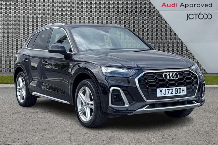 Used 2022 AUDI Q5 2.0 TFSI 45 S line SUV 5dr Petrol S Tronic quattro Euro 6 (s/s) (265 ps) Black at JCT600