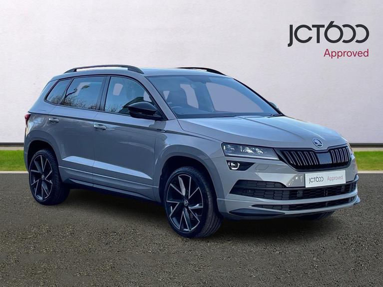 Used 2021 ŠKODA Karoq 1.5 TSI ACT SportLine SUV 5dr Petrol Manual Euro 6 (s/s) (150 ps) Grey at JCT600