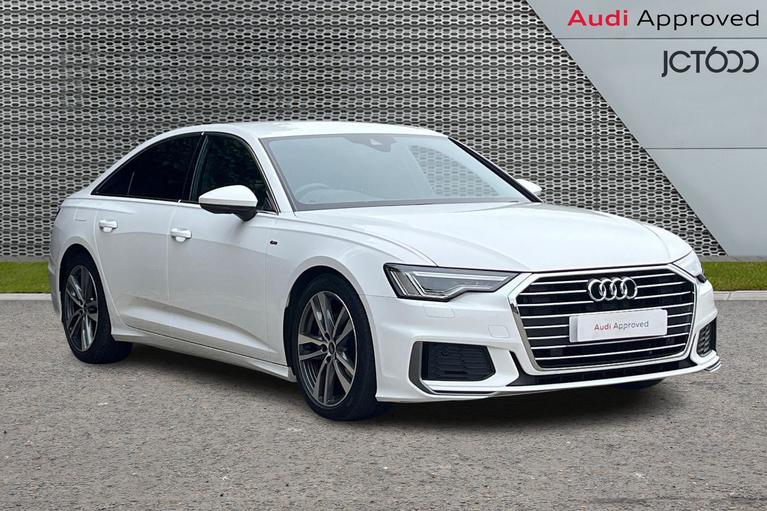 Used 2021 AUDI A6 S line 40 TDI 204 PS S tronic Ibis white at JCT600