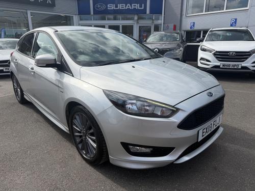 FORD FOCUS 1.0 ECOBOOST 140 ST LINE NAVIGATION 5DR 6,249 FINANCE OPTIONS 34 SILVER...