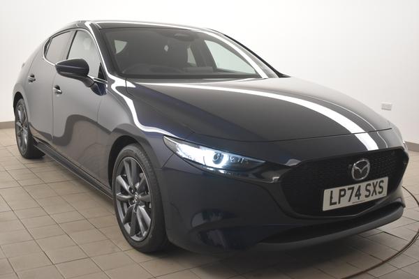 Used 2025 Mazda Mazda3 2.5 e-Skyactiv G MHEV 140 Exclusive-Line 5dr Auto Blue at SERE Motors