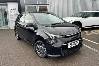 Used 2025 Kia PICANTO 1.0 2 Hatchback 5dr Petrol Manual Euro 6 (s/s) (62 bhp) MIDNIGHT BLACK at Gravells