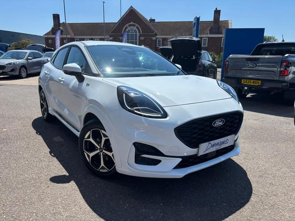 Used 2024 Ford Puma 1.0T EcoBoost MHEV ST-Line SUV 5dr Petrol Hybrid DCT Euro 6 (s/s) (125 ps) Frozen White at Dinnages
